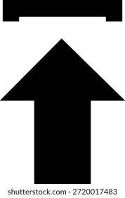 Icono de flecha Cargar para transferencia de datos, uso compartido de la nube, envío de archivos, interfaz de software y tecnología digital