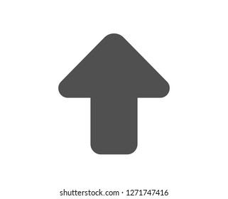 Upload arrow icon. Direction Arrowhead symbol. Navigation pointer sign. Quality design element. Classic style icon. Vector