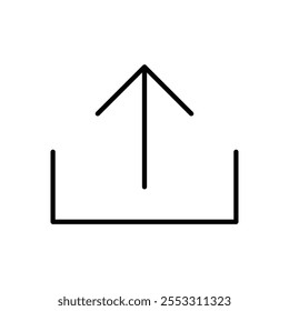 Icono de flecha Cargar aislado sobre fondo blanco