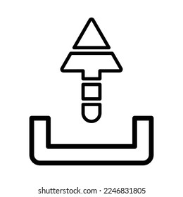 Pfeilsymbol im Zeilenstil hochladen