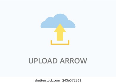 Upload arrow icon or logo sign symbol vector illustration