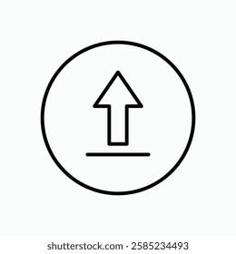 Upload arrow icon. simple vector icon