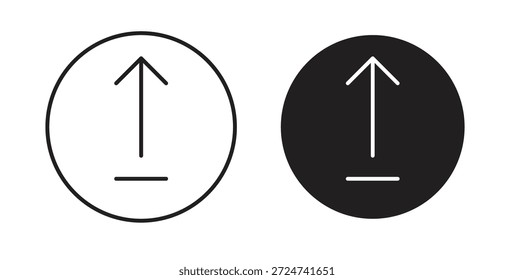 Vectores simples del icono de la flecha del Cargar en negro, convenientes para los proyectos