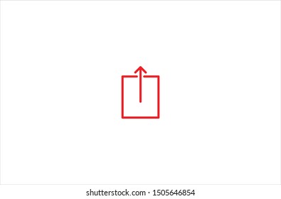 Upload Arrow icon in trendy flat style isolated on white background vector illustration