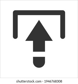 Upload arrow icon, Vector graphics