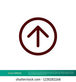 Upload Up Arrow Icon Vector Logo Template Illustration Design. Vector EPS 10.