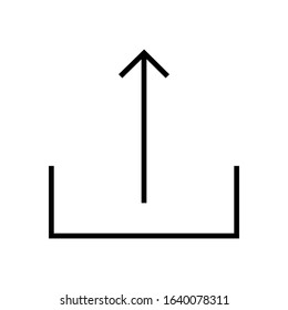 upload arrow line art vector icon - ui icon vector