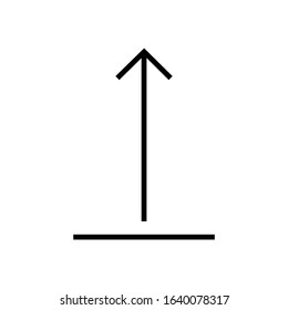 upload arrow line art vector icon - ui icon vector