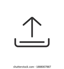 Upload, up arrow line icon for web template and app. Vector illustration design on white background. EPS 10