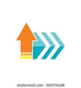 Upload Arrow Logo Icon Design