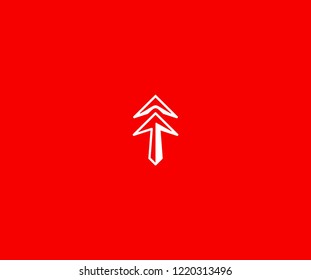 Upload Arrow Monogram Minimalist Logo