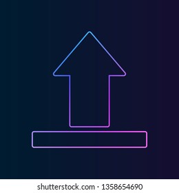 upload, arrow nolan icon. Simple thin line, outline vector of web, minimalistic icons for UI and UX, website or mobile application