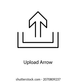 Upload Arrow Trendy solid icon isolated on white and blank background for your design