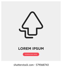 Upload arrow vector icon, arrow up symbol. Modern, simple flat vector illustration for web site or mobile app