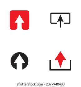 Upload up arrow vector logo design