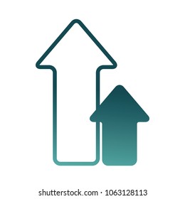 upload arrows isolated icons