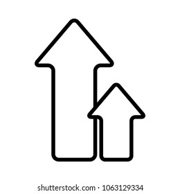 upload arrows isolated icons