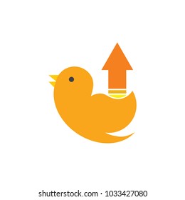 Upload Bird Logo Icon Design