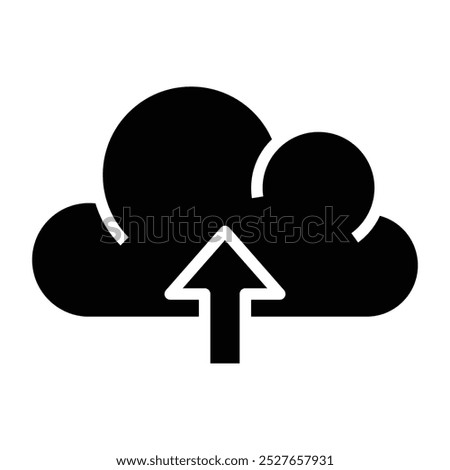 Upload black icon. vector illustration.