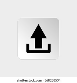 Upload  - black vector icon