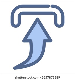 Blaues Symbol hochladen, Vektorgrafik