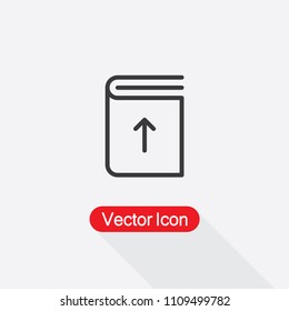Upload book Icon Vector Illustration Eps10