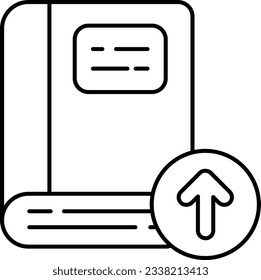upload book line icon design