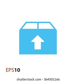 Upload box vector icon for web and mobile