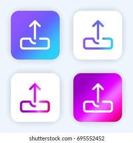 Upload bright purple and blue gradient app icon