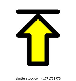 upload button arrow filled outline icon