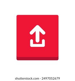 Icono de Botón Cargar ilustrado sobre fondo