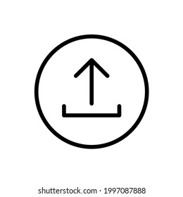 Upload button icon with rounded style