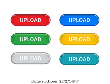 UPLOAD button icon set for Website, Graphics design project, Mobile App, etc.
