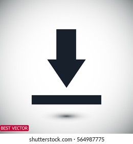 Upload button icon, vector best flat icon, EPS