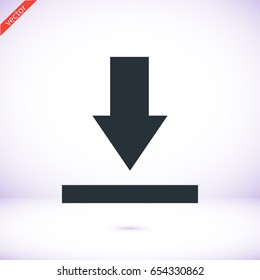 Upload button icon, vector best flat icon, EPS