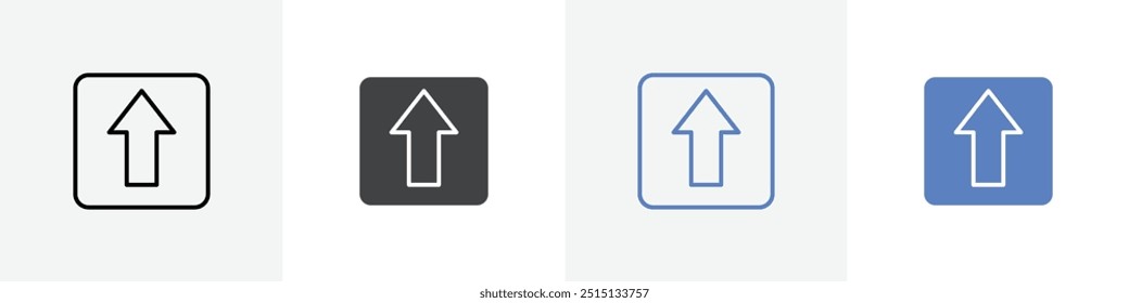 upload button icon vector set use for web ui or app