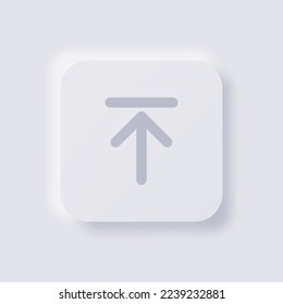 Icono del botón Cargar, Diseño de interfaz de usuario suave de Neumorphismo blanco para diseño web, IU de aplicación y más, Button, Vector.