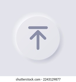 Upload button icon, White Neumorphism soft UI Design for Web design, Application UI and more, Button, Vector.