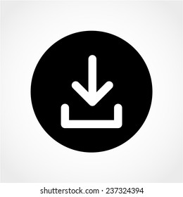 Upload button. Load symbol Download Icon Isolated on White Background