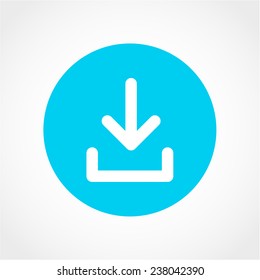 Upload button. Load symbol Download Icon Isolated on White Background