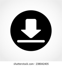 Upload button. Load symbol. Download Icon Isolated on White Background