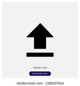 Upload button sign icon in trendy flat style isolated on grey background, modern symbol vector illustration for web
