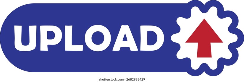 Upload button with upward arrow symbol.