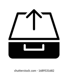 icono plano de glifo vectorial de carga 