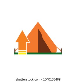 Upload Camping Logo Icon Design