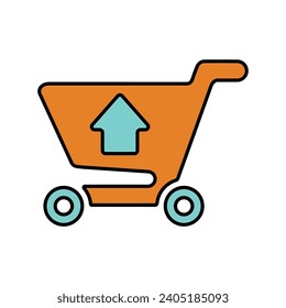 Upload cart, business, cart icon, Perfect use for print media, web, stock images, commercial use or any kind of design project.