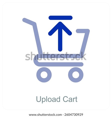 Upload Cart and trolley icon concept