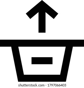 upload cart vector thin line icon 