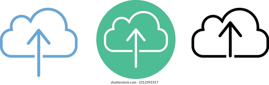 Upload to cloud flat icon vector for apps and websites
