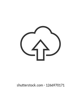 Upload cloud graphic icon design template isolated